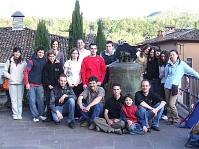 Group photo of Bellringers from Bergamo